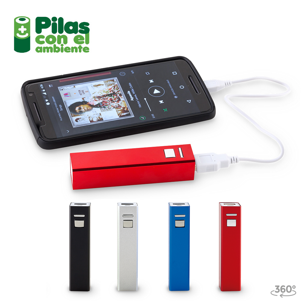 Pila Recargable Power Bank Con Boton 2200mAh