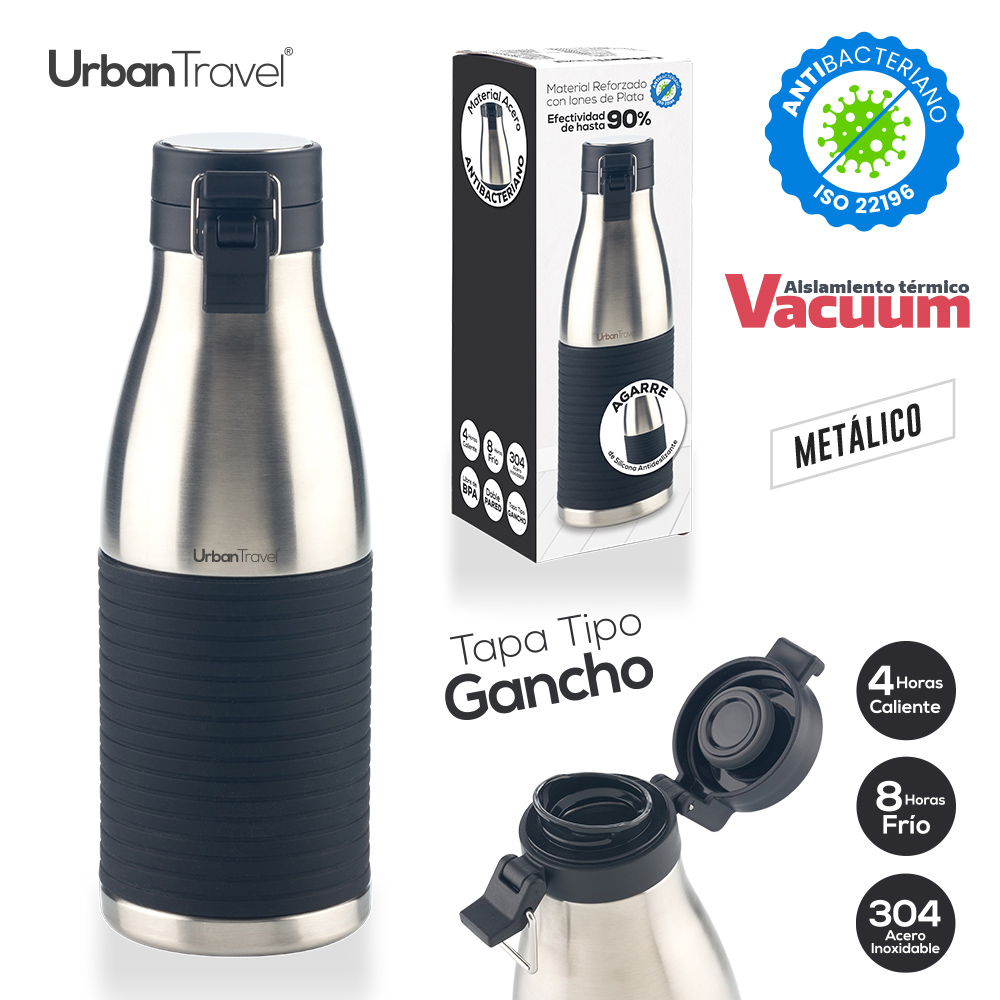 Botilito Metalico Urban Travel Lock 600ml - OFERTA