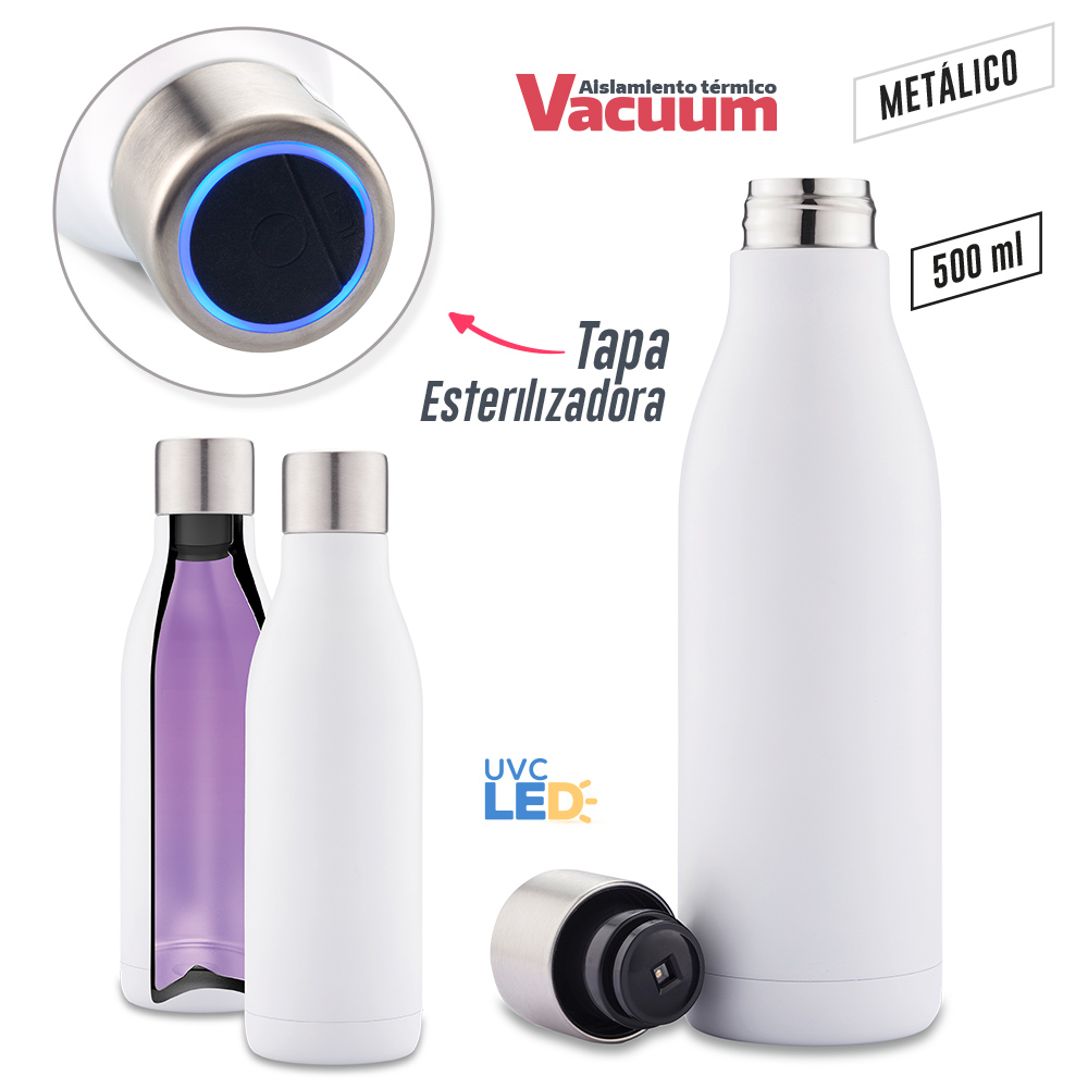 Botilito Metálico UV-C Clean 500ml 